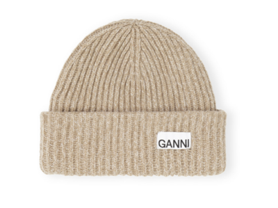 Gorro Ganni Color Crema